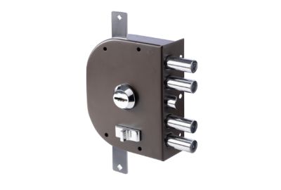 Fechadura de sobrepor de segurança anti-gazua 8020 com trancas portas exteriores