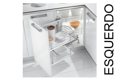 Canto mágico extraível com amortecedor INOXA