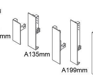 Lateral de gaveta de cozinha - Häfele Matrix Box S35 - Interiores