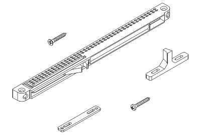 Extra New Space amortecedor fim de curso para portas de correr até 40kg (simples ou dupla)