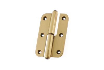 Dobradiça latão lisa topos redondos