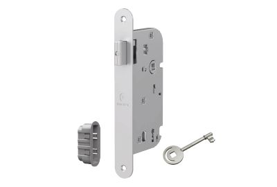 Fechadura Marc 519 magnética reversível topos redondos, com chave