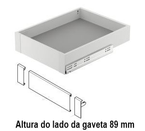 Lateral de Gaveta para Interior - Hafele Matrix Box Slim