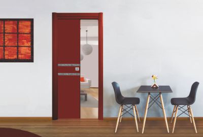 Estrutura metálica porta de correr New Space reboco Dierre (por medida)